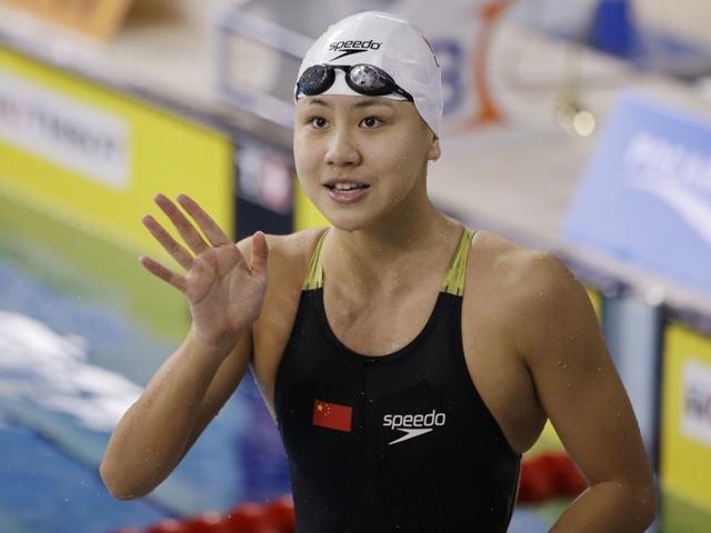 Xinyi came fourth in the women’s 100m butterfly final on Sunday -- just 0.09 seconds away from a place on the podium. (AP) Xinyi came fourth in the women’s 100m butterfly final on Sunday -- just 0.09 seconds away from a place on the podium. (AP)