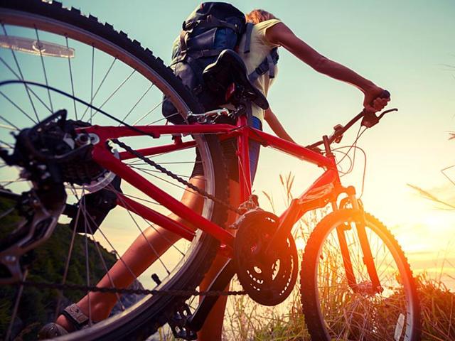 Experts say that if you integrate cycling into your daily lives, such as going to work or going shopping, then it means you won’t have to make special time commitments for exercises. It is also more affordable, they say.(Shutterstock)