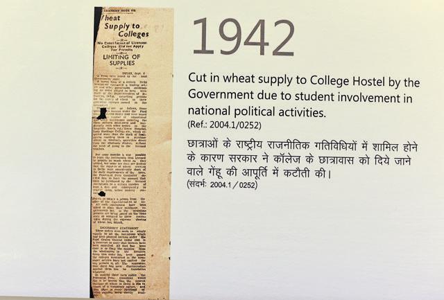 Order cutting wheat supplies to college hostels due to involvement of students in the freedom movement. (Virendra Singh Gosain/HT PHOTO)