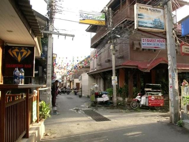 The site of one of two bomb blasts in Hua Hin, south of Bangkok, Thailand. (Reuters Photo) The site of one of two bomb blasts in Hua Hin, south of Bangkok, Thailand. (Reuters Photo)