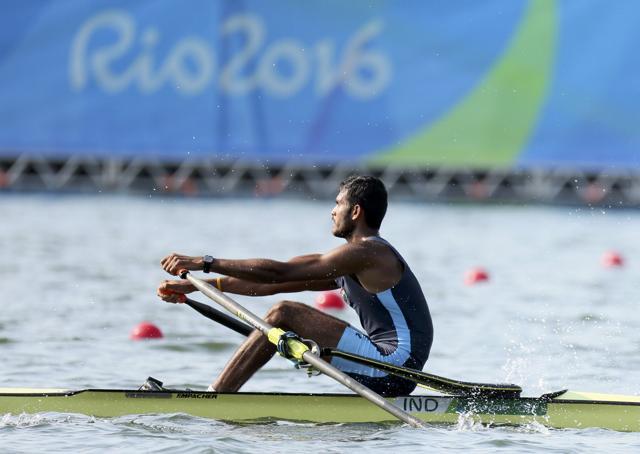 Dattu Baban Bhokanal of India competes. (REUTERS)
