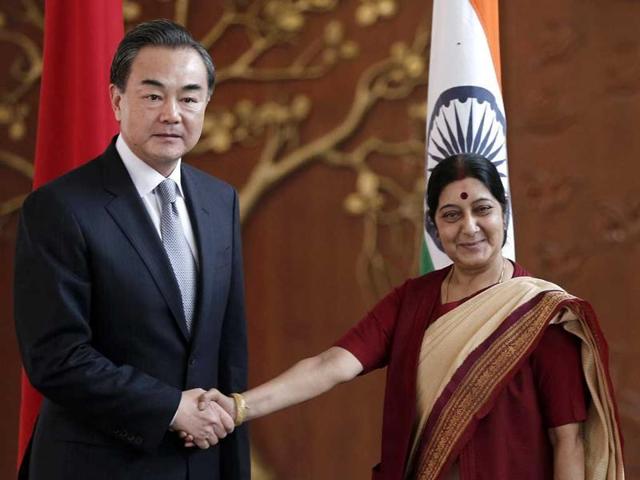 File photo of Chinese foreign minister Wang Yi with Prime Minister Narendra Modi.(PTI)