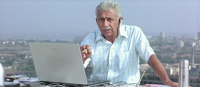 Actor Naseeruddin Shah in a still from the film A Wednesday.