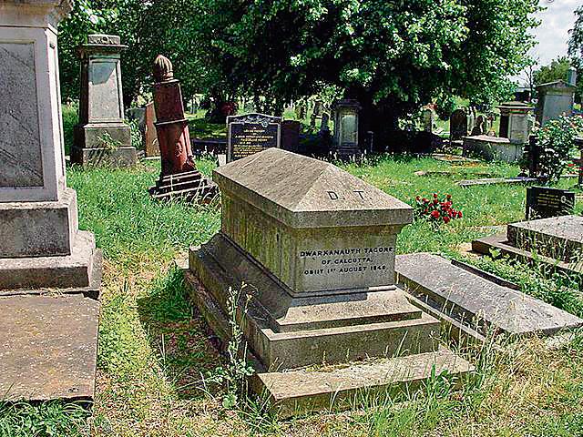 The grave of Dwarkanath Tagore, grandfather of Nobel laureate Rabindranath Tagore, at the Kensal Green Cemetery in London, which lies neglected and gets few visitors. (Tony Mitra/ Flickr/ Wikimedia Commons) The grave of Dwarkanath Tagore, grandfather of Nobel laureate Rabindranath Tagore, at the Kensal Green Cemetery in London, which lies neglected and gets few visitors. (Tony Mitra/ Flickr/ Wikimedia Commons)