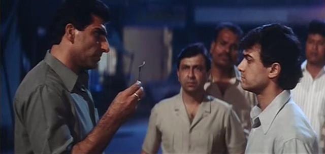 Actor Aamir Khan in a still from the film Sarfarosh.