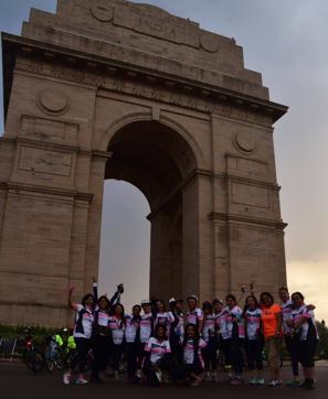Gurgaon Girl Riders spread awareness on pollution free environment.