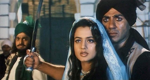 Actors Sunny Deol and Amisha Patel in a still from the film Gadar: Ek Prem Katha.