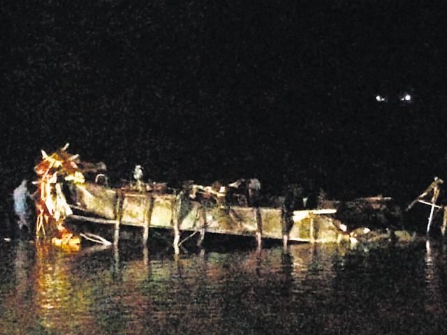 Naval divers recovering the wreckage on Saturday.(HT Photo)