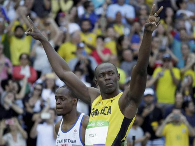 Jamaica's Usain Bolt competes in a men's 100-meter heat. (AP) Jamaica's Usain Bolt competes in a men's 100-meter heat. (AP)