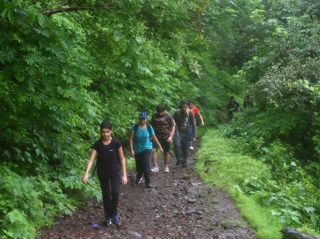 The steep trek towards Kalavantin Durg starts from Thakurwadi in Panvel. (Pratik Chorge)