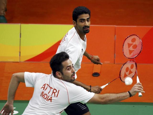 India suffered another reversal in badminton as Manu Attri and B. Sumeeth Reddy lost in straight games 13-21, 15-21 to China’s Chai Biao and Hong Wei. (REUTERS photo)