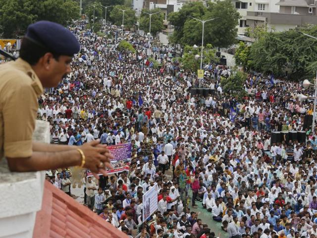 To dump the carcasses of cows outside administrative offices is a dramatic signal that sends an unambiguous message: Dalits can no longer be taken for granted.(AFP Photo)