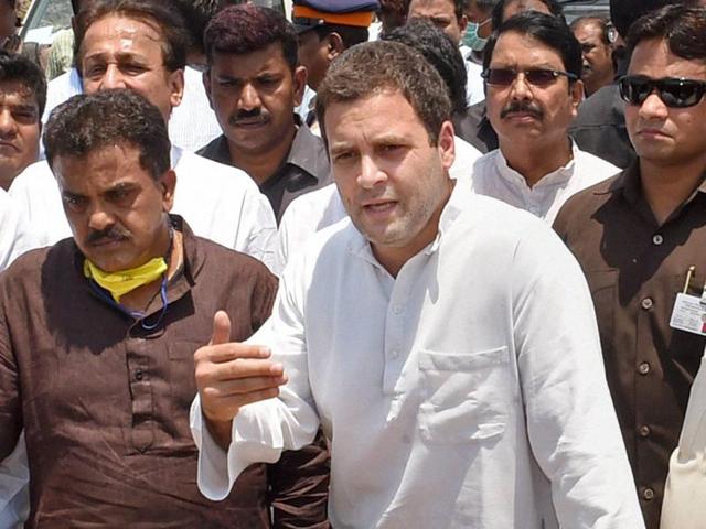 Congress vice-president Rahul Gandhi interacts with the media during his Mumbai visit.(PTI File Photo)