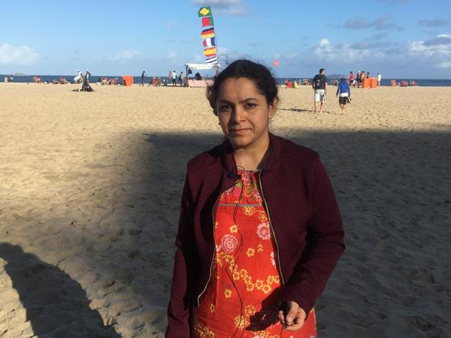 Shreya Suri with her kids at the Copacabana Beach in Rio de Janeiro pn Friday. She catered for the Ambanis who were in Rio for the Olympic Games opening ceremony and will be back on August 16 in time to catch some games as well as the closing ceremony.(Photo: Shrenik Avlani)