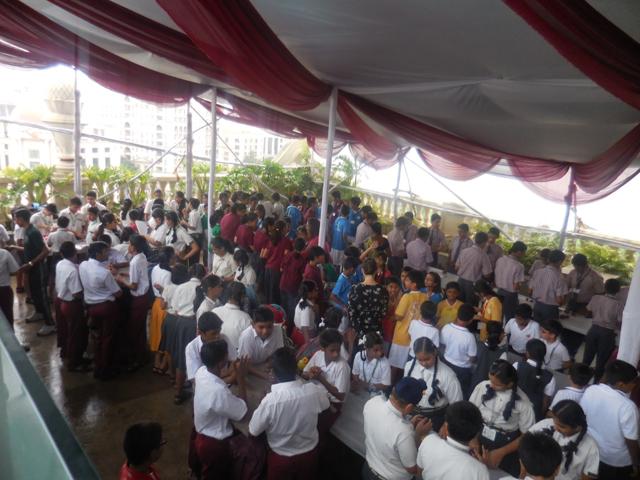 Students from nine schools participated in the event. (HT Photo) Students from nine schools participated in the event. (HT Photo)