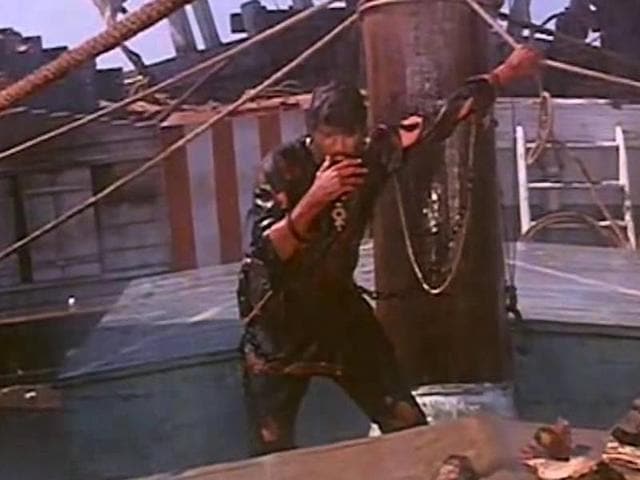 Actor Manoj Kumar in a still from the film Kranti.