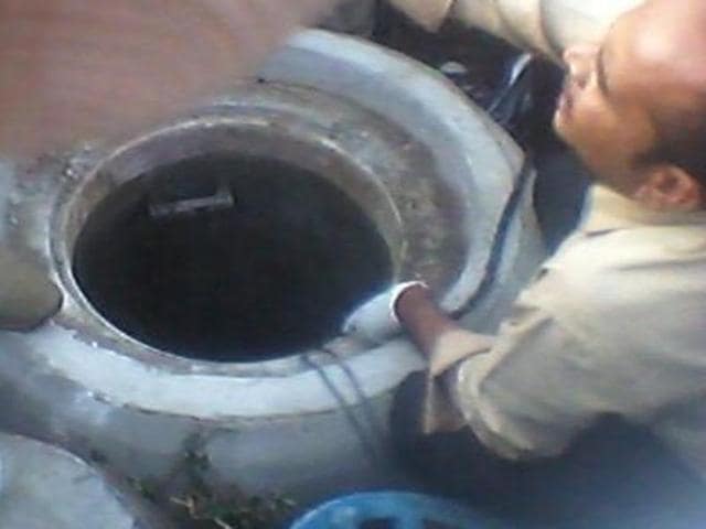 Four people were found dead inside a manhole in an upscale locality in Hyderabad.(ANI Photo)