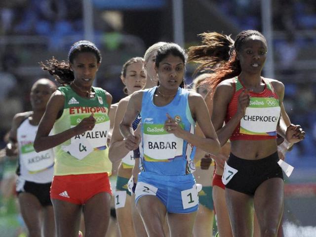 Lalita Babar qualified for the finals of the 3000m steeplechase as a lucky loser, with a timing of 9:19.76. (AP) 