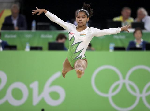 Dipa Karmakar of India competes on the floor exercise during the women's qualifications. (REUTERS) Dipa Karmakar of India competes on the floor exercise during the women's qualifications. (REUTERS)