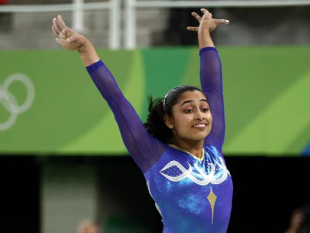 Dipa Karmakar of India during the Rio 2016 vault final. (REUTERS ) 