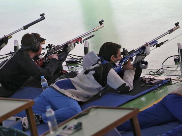 Chain Singh finished at the 23rd place in the men’s 50m rifle 3 position qualification, while Gagan Narang finished on the 33rd. (REUTERS) Chain Singh finished at the 23rd place in the men’s 50m rifle 3 position qualification, while Gagan Narang finished on the 33rd. (REUTERS)