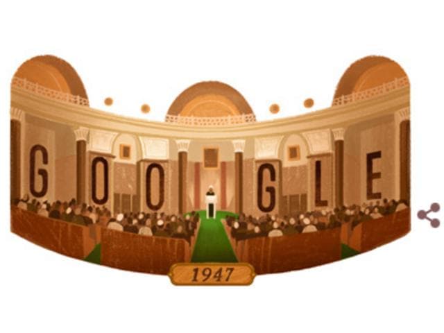 Google Doodle on 70th Independence Day.