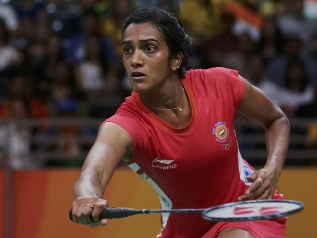 P.V. Sindhu (IND) came back from one game down to defeat Michelle Li (CAN) of Canada. (REUTERS) P.V. Sindhu (IND) came back from one game down to defeat Michelle Li (CAN) of Canada. (REUTERS)