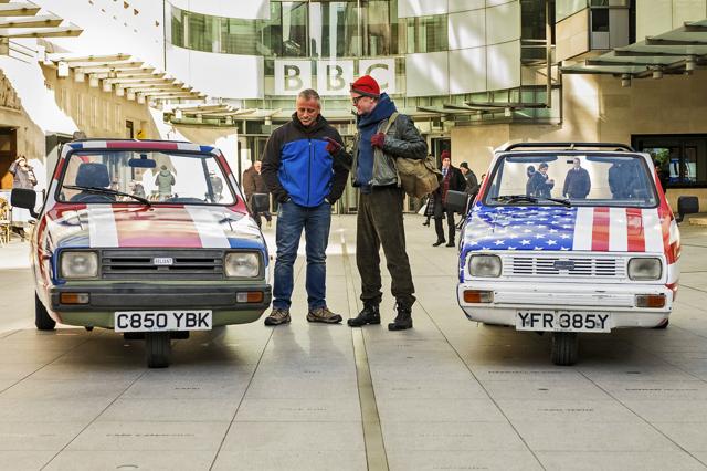 Chris Evans, right, has left the show, leaving the BBC scrambling to find a new partner for US actor and Matt LeBlanc. (AP FILE) Chris Evans, right, has left the show, leaving the BBC scrambling to find a new partner for US actor and Matt LeBlanc. (AP FILE)
