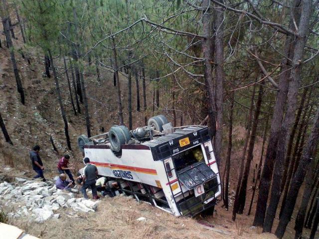 The bus carrying around 50 people was on way to Hajeera from Palandri for a wedding ceremony when the accident occurred near Muzaffarabad. (PTI file photo)