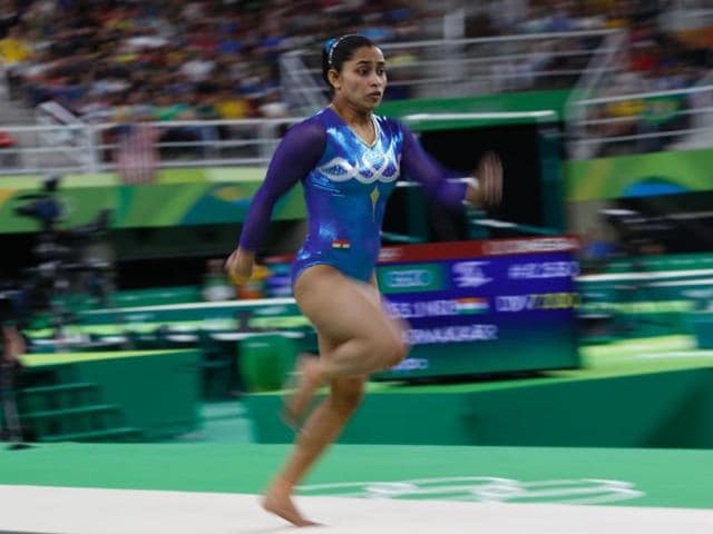 Dipa Karmakar competes in the men's floor event final of the Artistic Gymnastics at the Olympic Arena during the Rio 2016 Olympic Games in Rio de Janeiro on August 14, 2016. (AFP Photo) Dipa Karmakar competes in the men's floor event final of the Artistic Gymnastics at the Olympic Arena during the Rio 2016 Olympic Games in Rio de Janeiro on August 14, 2016. (AFP Photo)