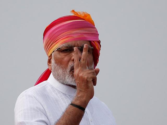 PM Narendra Modi addresses the nation on 70th Independence Day.(REUTERS)