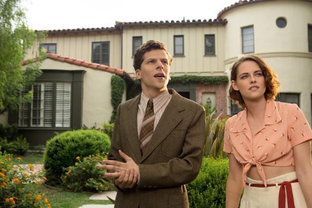 Jesse Eisenberg and Kristen Stewart in a still from their Woody Allen film Cafe Society. (AP) Jesse Eisenberg and Kristen Stewart in a still from their Woody Allen film Cafe Society. (AP)