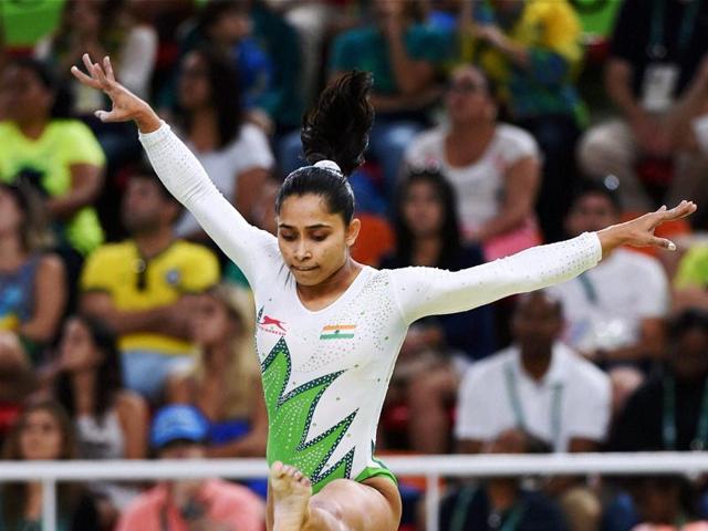 Dipa Karmakar performs at the finals of Rio Olympics on Sunday. (REUTERS) Dipa Karmakar performs at the finals of Rio Olympics on Sunday. (REUTERS)