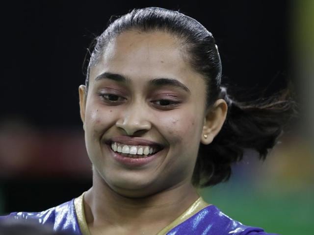 Dipa Karmakar competes at 2016 Rio Olympics. She is the first female gymnast to represent India at the Olympics.(Reuters Photo)
