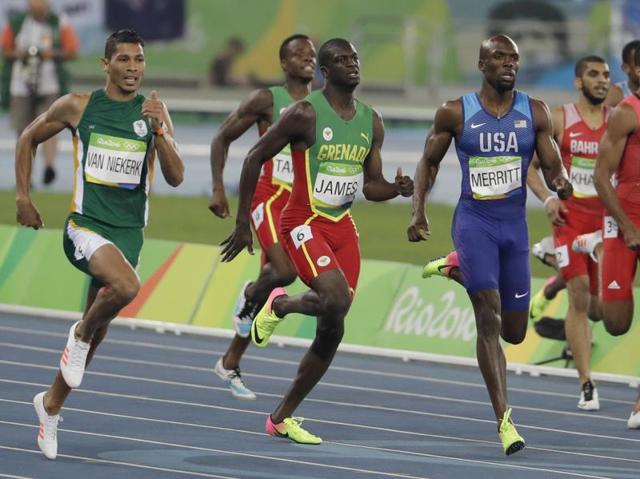 South Africa's Wayde van Niekerk occupied the eighth lane in the 400m final (AP photo)