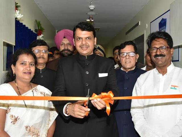 CM Devendra Fadnavis launches the cyber lab at World Trade Centre. (HT) CM Devendra Fadnavis launches the cyber lab at World Trade Centre. (HT)