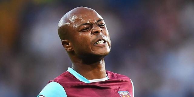 West Ham midfielder Andre Ayew picked up an injury against Chelsea. (AFP Photo)