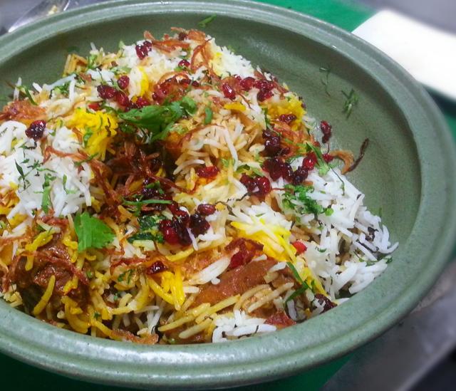 Mutton berry pulao at Cafe at NCPA Mutton berry pulao at Cafe at NCPA