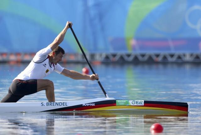 Sebastian Brendel of Germany competes in the men’s 1000m single canoe heats. (REUTERS) Sebastian Brendel of Germany competes in the men’s 1000m single canoe heats. (REUTERS)