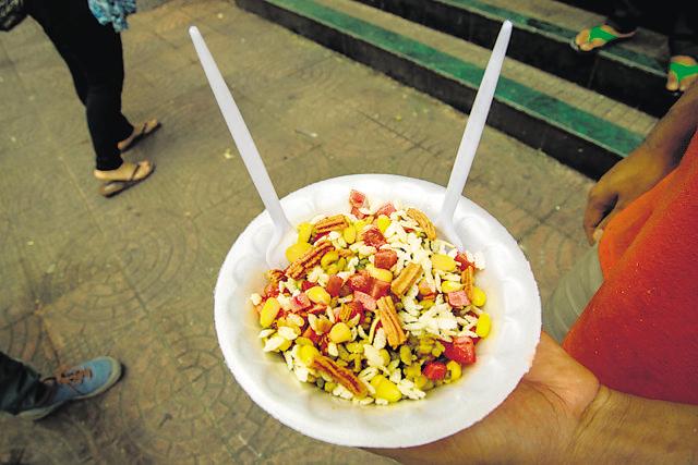 The canteen at Jai Hind College serves healthy alternatives to fast food such as Unjunk Bhel. (Photo Courtesy Tushar Bhojwani)