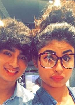 Mouni Roy and her brother Mukhar Roy Mouni Roy and her brother Mukhar Roy