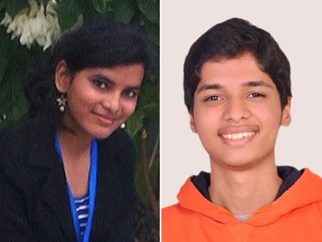 Two Indians teenagers Fatima (left) and Shriank are among the 16 global finalists for the sixth annual ‘Google Science Fair 2016’ who will compete for the $ 50,000 scholarship.(googlesciencefair.com (Combo image))
