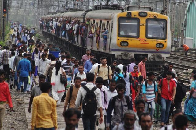 Stressed commuters respond to delays and disruptions in the only manner they can: by stalling train services and creating a ruckus targeting those in power. (Praful Gangurde)