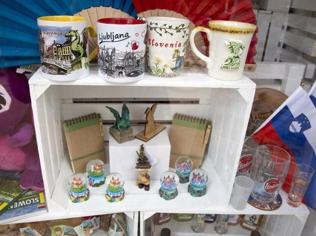Seen here, souvenirs are on sale in Ljubljana. (AP) 