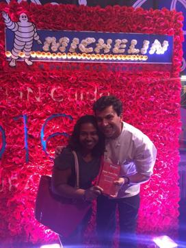 Sampath with her mentor, Chef Vikas Khanna