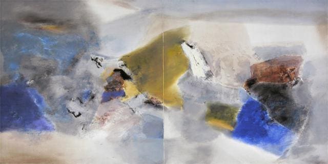Laxman Shreshtha, Untitled, oil on canvas (1994) (Jehangir Nicholson Art Foundation )