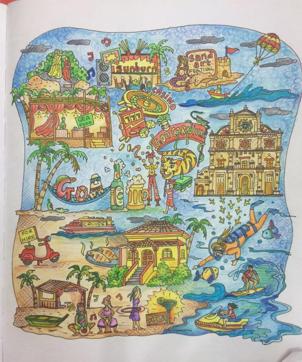 An illustration from the book depicting Goa An illustration from the book depicting Goa