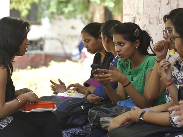 To fill the vacant seats, the university will now be releasing three more cutoff lists for admission on August 20, 24 and 29.(Saumya Khandelwal/HT PHOTO)