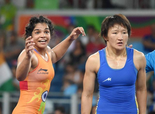 Sakshi Malik’s reaction immediately after winning bronze against Kyrgyzstan's Aisuluu Tynybekova is one of joy and disbelief. (PTI) Sakshi Malik’s reaction immediately after winning bronze against Kyrgyzstan's Aisuluu Tynybekova is one of joy and disbelief. (PTI)