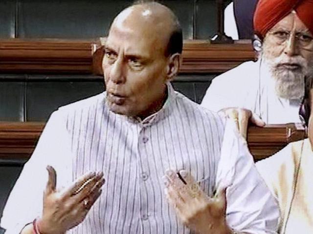 Union home minister Rajnath Singh, who was once chief minister of UP, continues to retain a government house there.(PTI)